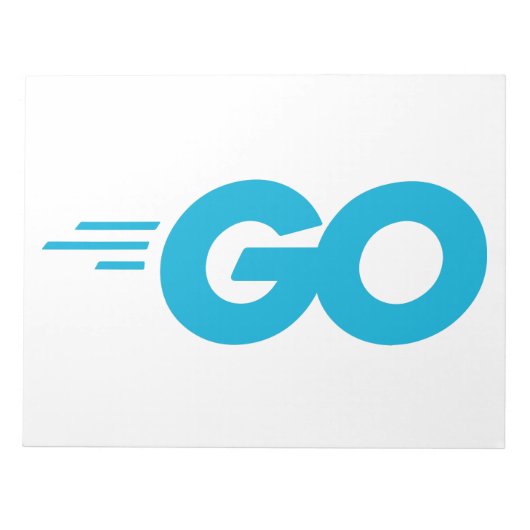 Golang-Logo (Go-Programmiersprache) Notizblock (Vorderseite)
