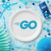 Golang-Logo (Go-Programmiersprache) Pappteller (Party)