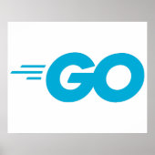 Golang-Logo (Go-Programmiersprache) Poster (Vorne)