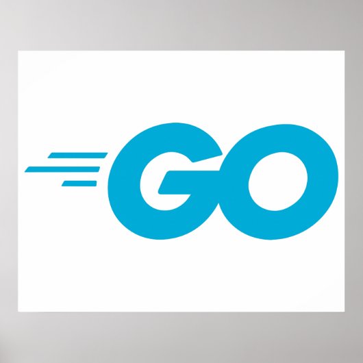 Golang-Logo (Go-Programmiersprache) Poster (Vorne)