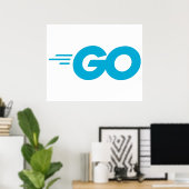 Golang-Logo (Go-Programmiersprache) Poster (Heimbüro)