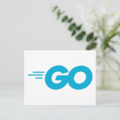 Golang-Logo (Go-Programmiersprache) Postkarte (Stehend Vorderseite)