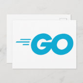 Golang-Logo (Go-Programmiersprache) Postkarte (Vorne/Hinten)
