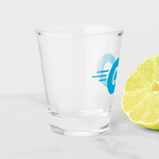 Golang-Logo (Go-Programmiersprache) Schnapsglas (Links)