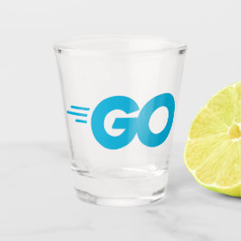 Golang-Logo (Go-Programmiersprache) Schnapsglas