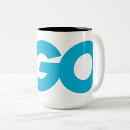 Golang-Logo (Go-Programmiersprache) Zweifarbige Tasse