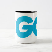 Golang-Logo (Go-Programmiersprache) Zweifarbige Tasse (Mittel)