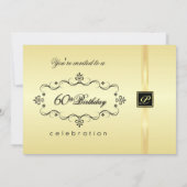 Gold60. Geburtstags-Party Einladungen mit (Rückseite)
