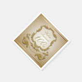 Gold 100. Geburtstagsfeier Napkins Serviette (Ecke)