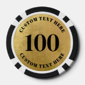 Gold 100 Numbered Pokerchips (Rückseite)