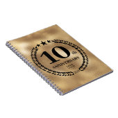 Gold 10-jähriges, benutzerdefiniertes Firmenlogo Notizblock (Rechte Seite)