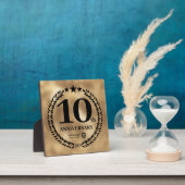 Gold 10-jähriges Firmenlogo Fotoplatte (InSitu)
