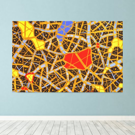 GOLD 11L25 - Stretched Canvas Print ( 62" x 41" ) Leinwanddruck (Insitu (Holzboden))