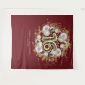 Gold 16 Ballons Party Burgund Hintergrund Wandteppich (Vorderseite (Horizontal))