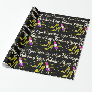 GOLD 16 & FABULOUS DIVA DESIGN GESCHENKPAPIER
