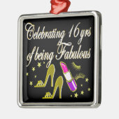 GOLD 16 & FABULOUS DIVA DESIGN ORNAMENT AUS METALL (Links)