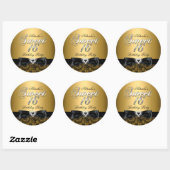 Gold 16 . Geburtstag Jewel Bow & Lace Sticker (Blatt)