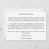 Gold 18th Birthday Thank You with Dancers Dankeskarte (Rückseite)