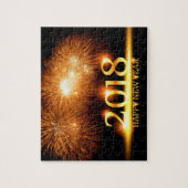 Gold 2018 Frohes neues Jahr Feuerwerk Rätsel Puzzle (Vertikal)