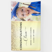 Gold 2022 Abschluss Glitzer Gradate Banner (Vertikal)