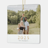 Gold 2022 Single Foto Weihnachten Keramikornament (Links)