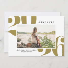 Gold 2025 Fett Typografie Foto Abschluss Ankündigung