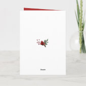 Gold 2025 Weihnachten Pine Bough Red Floral (Rückseite)