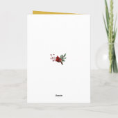 Gold 2025 Weihnachten Pine Bough Red Floral (Rückseite)