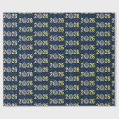 Gold 2025 Weihnachtsschmuck Geschenkpapier (Flach)