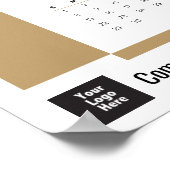 Gold 2026 Corporate Wall Calendar Poster (Ecke)