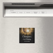 Gold 21. Geburtstag Party Gold Disco Ball Magnet (In Situ (Geschirrspüler))