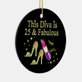 GOLD 25 UND FABULOUS DIVA-DESIGN KERAMIKORNAMENT (Rechts)