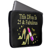 GOLD 25 UND FABULOUS DIVA-DESIGN LAPTOPSCHUTZHÜLLE (Vorne Rechts)