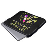 GOLD 25 UND FABULOUS DIVA-DESIGN LAPTOPSCHUTZHÜLLE (Vorne Knopf)