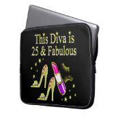 GOLD 25 UND FABULOUS DIVA-DESIGN LAPTOPSCHUTZHÜLLE (Vorderseite Links)