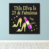 GOLD 25 UND FABULOUS DIVA-DESIGN LEINWANDDRUCK (Insitu (Holzboden))