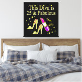 GOLD 25 UND FABULOUS DIVA-DESIGN LEINWANDDRUCK (Insitu (Schlafzimmer))