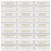 Gold 27 Custom Guest Names Address Wedding Labels (Vorderseite)