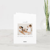 Gold 2-Bild-Foto Weihnachtsgeschenk Feiertagskarte (Rückseite)