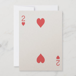 Gold 2 of Hearplay Card Las Vegas Wedding Einladung
