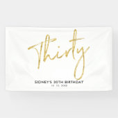 Gold 30. Geburtstag Party Begrüßungsbanner Banner (Horizontal)