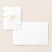 Gold 30 Kalligrafie Meilenstein Geburtstag Jubiläu Folienkarte (Anzeige)