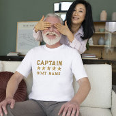 Gold 3-D Sterne Benutzerdefiniertes Textdesign T-Shirt