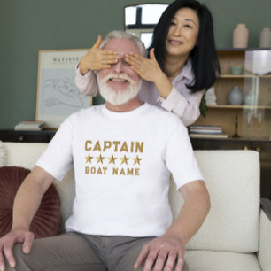 Gold 3-D Sterne Benutzerdefiniertes Textdesign T-Shirt