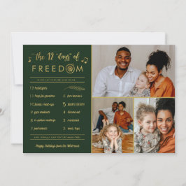 Gold 3 Foto Collage Funny Post Covid Weihnachten