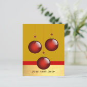 Gold 3 Rote Ornamente (Stehend Vorderseite)
