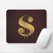Gold-3D-Dollar-Zeichen Mousepad (Mit Mouse)