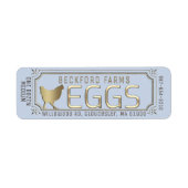 Gold 3D Gerahmtes Eierkarton mit Farm and Hen (Vorne)