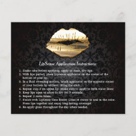Gold 3D Lips Schönheitssalon Makeup Tipps Flyer