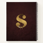 Gold 3D macht das Geld Notizblock (Rückseite)